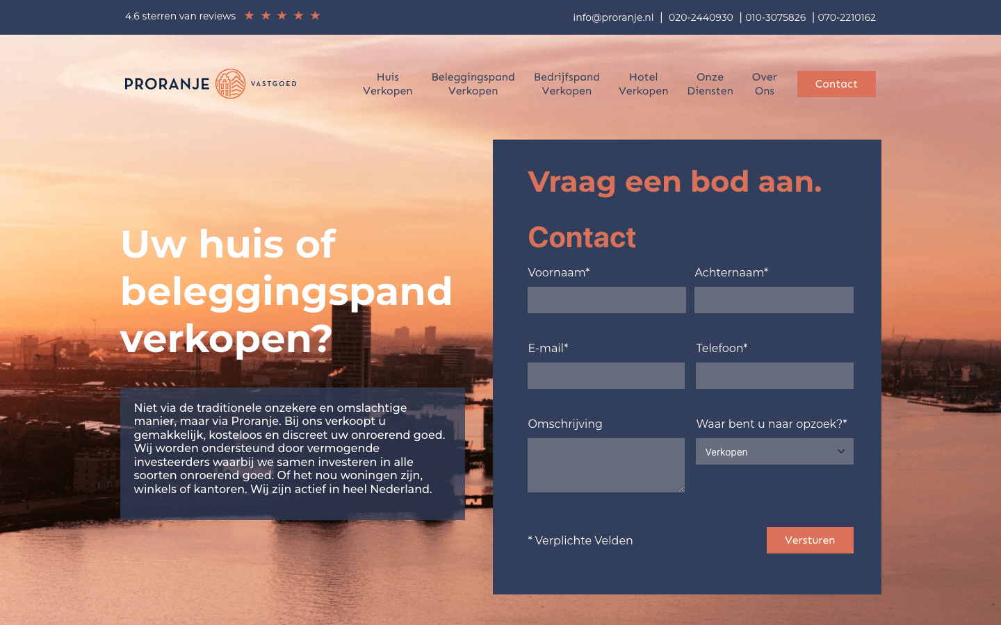 ProRanje website screenshot